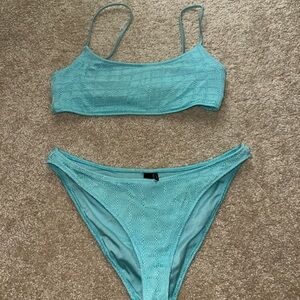 Triangl Swimwear Blue Bikini Set Minimalist Design